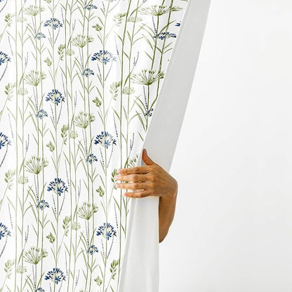 Haus & kinder Cotton Curtains Set of 2 for Bedroom Window Door Curtains (5ft x 7ft) | Colour Wild Whisper Blue