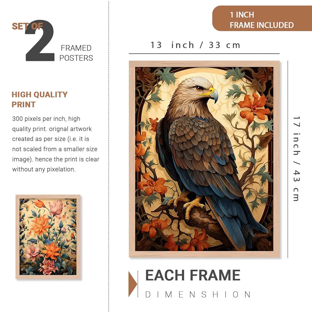 Kotart Premium Digital Paintings with Frame Pack of 6 J