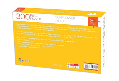 Popcorn Games & Puzzles 300 Piece Puzzle Sunflower Field |Improves Your Child Memory, Logical Thinking, Visual Perception & Concentration