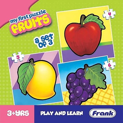 Frank Fruits A Set of 3 Jigsaw Puzzle for Kids Above Educational for Focus and Memory - 10209