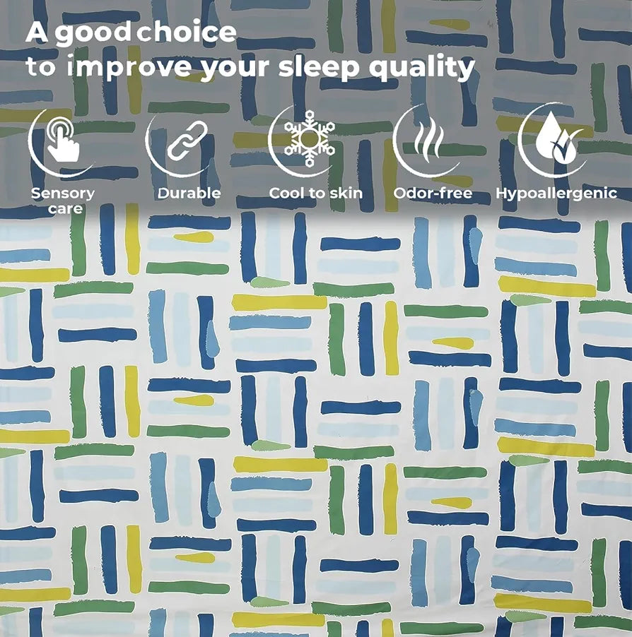 Fresh From Loom Microfiber Rotary Printed Bed Sheet Set King Size Hypoallergenic Wrinkle Free with 2 Pillow Covers 144 TC Multi Line