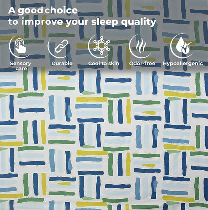 Fresh From Loom Microfiber Rotary Printed Bed Sheet Set King Size Hypoallergenic Wrinkle Free with 2 Pillow Covers 144 TC Multi Line