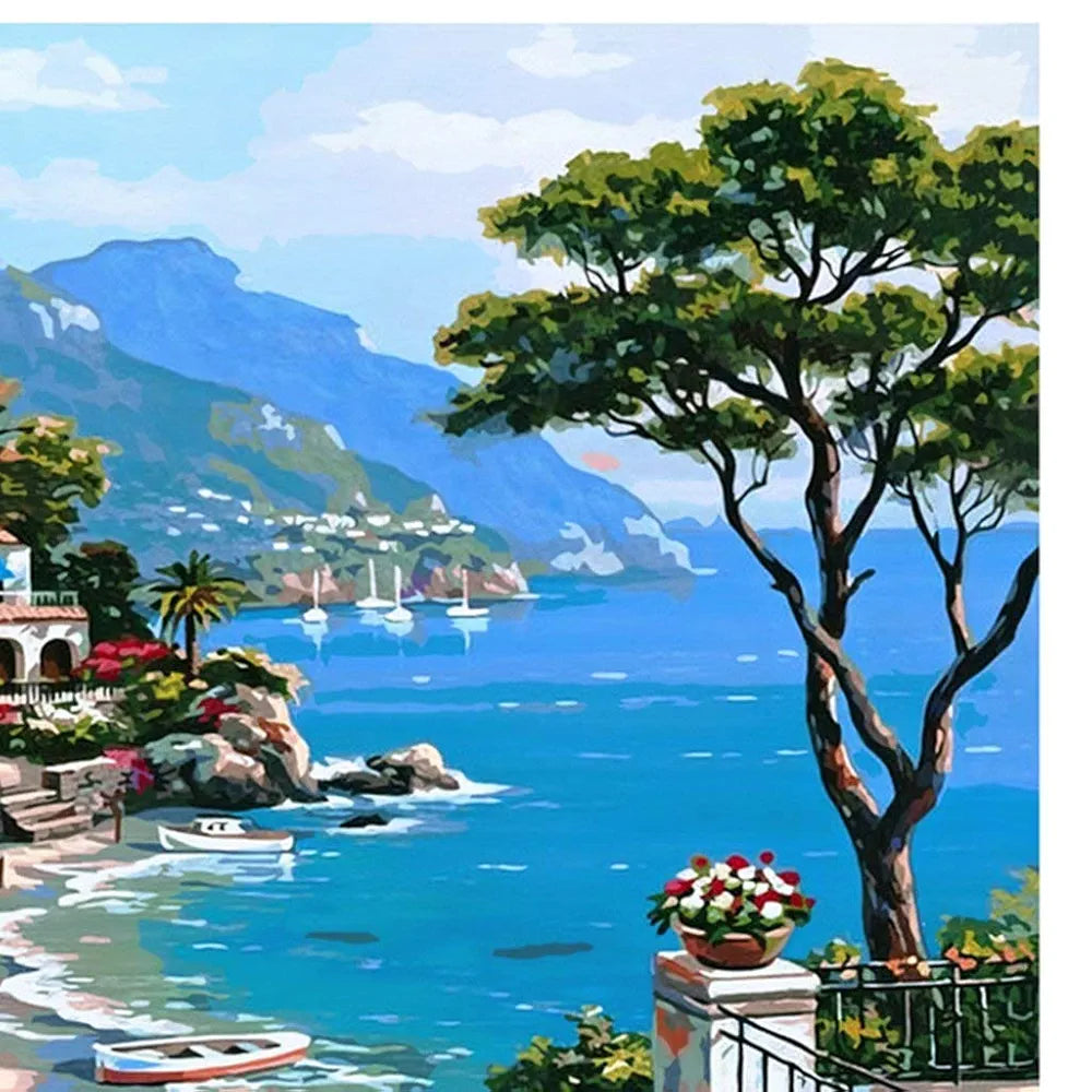 HASTHIP Paint by Numbers Kits, DIY Oil Painting, Canvas Paint by Numbers for Kits and Adults Kids Drawing Learning Class Craft Decor Home - 16 * 20 Inch, Multicolour