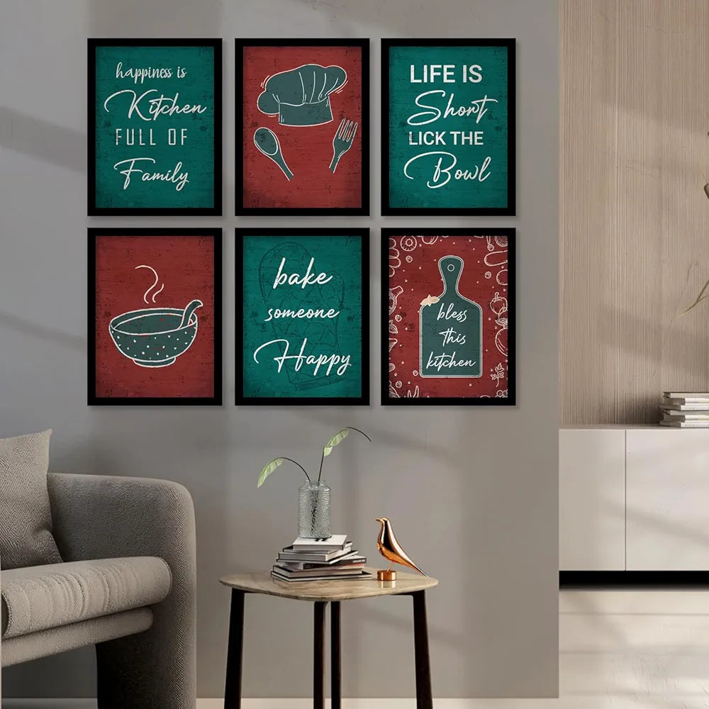 Kotart Restaurant Quotes Framed Posters for Kitchen Wall Decoration Kitchen 1