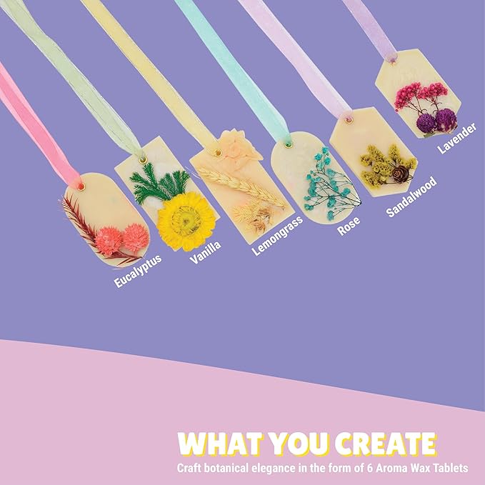 Kalakaram Aroma Wax Tablet Making Diy Kit | Botanical and Floral Fragrances Wax Tablet Making Kit for Room Fragrances