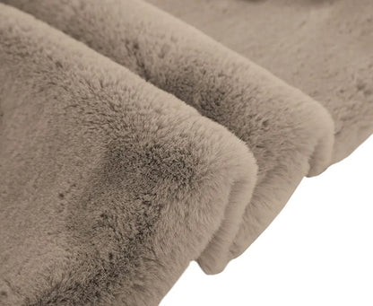 Luxe Home International Ruffle Bath Runner 2 X 5 Ft Colour Taupe