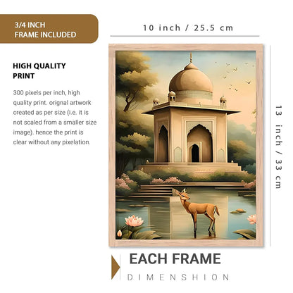 Kotart Premium Digital Traditional Art Paintings with Frame Home Decor Items Pack of 6