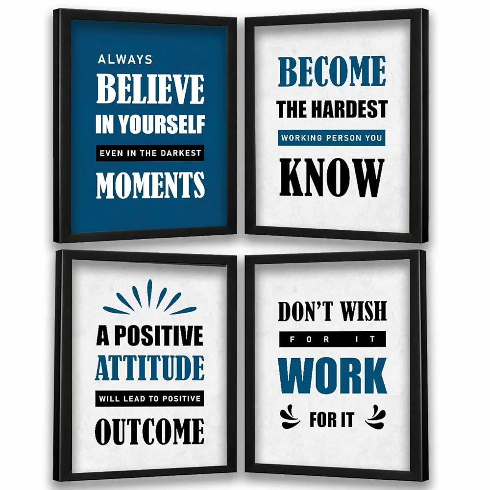 Kotart Always Belive In Yourself Quotes Framed Posters for Living Room