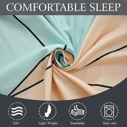 Fresh From Loom King Size Microfiber Bedsheet Set Printed with 2 Pillow Covers 144 TC Beige Green