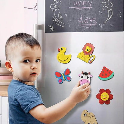 Mini Leaves Creative Me Wooden Fridge Magnets Diy Art and Craft Paint Kit for Kids 4+ Years | Preschool Multi-layer Fridge Magnet Toys
