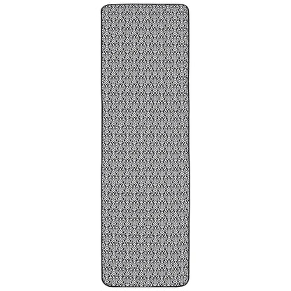 Saral Home Fleur Designer Soft Cotton Durable & Washable Multipurpose Runner Colour Black