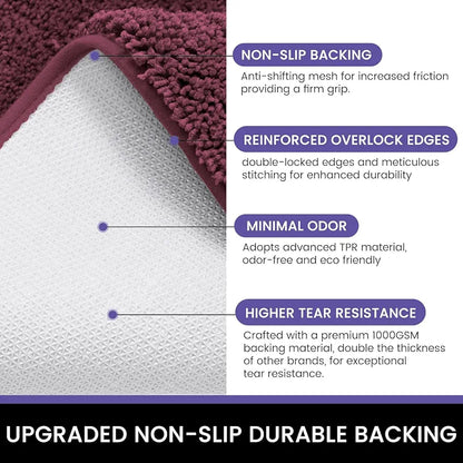 Luxe Home International Runner Super Soft Anti Skid Newman Rug For Bedroom  Rectangular Colour Wine