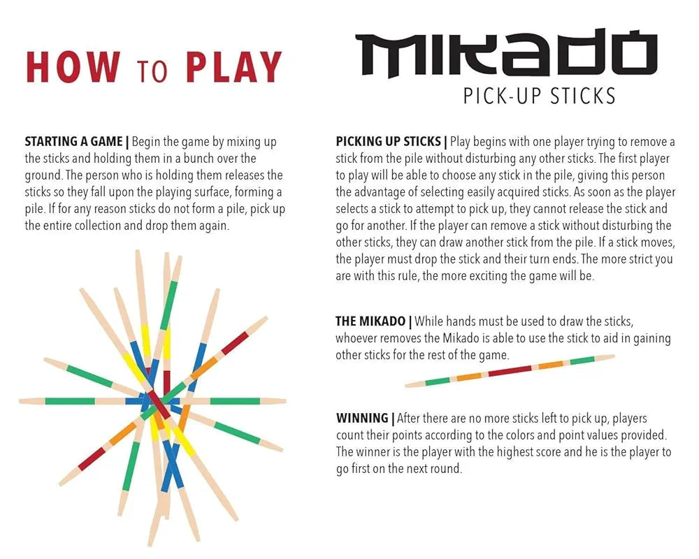 Trinkets & More - Mikado | Wooden 31 Pick-Up Sticks | Best Return Gift | Fun Family Indoor Board Game for Adults and Kids 5+ Years 