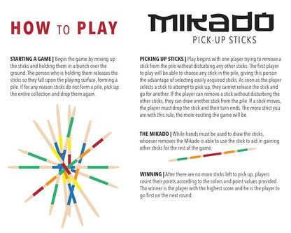 Trinkets & More - Mikado | Wooden 31 Pick-Up Sticks | Best Return Gift | Fun Family Indoor Board Game for Adults and Kids 5+ Years 