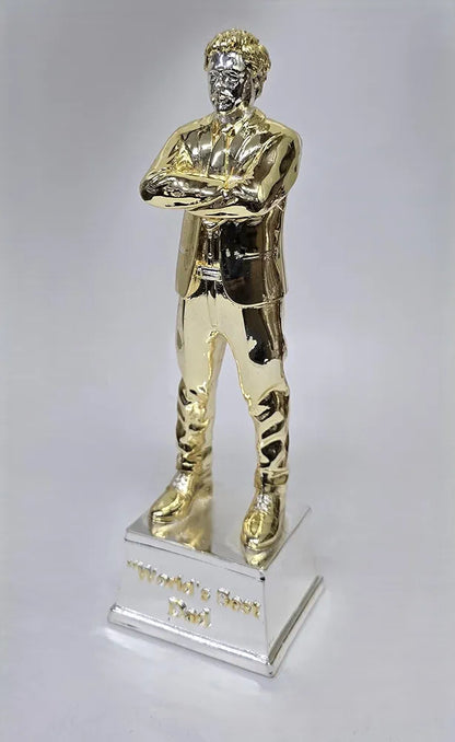 Gold Art India Best Father Figurine Gold & Silver Plated World's Best Father