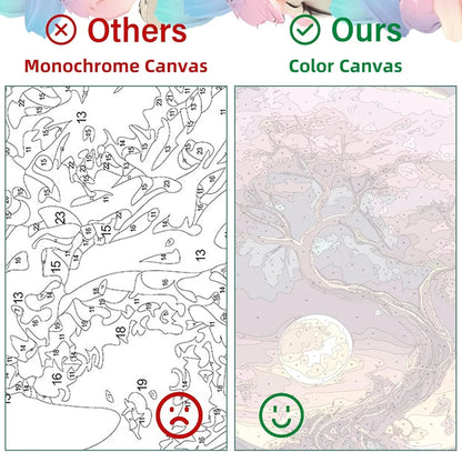 TREXEE DIY Paint by Numbers Kit for Adults Kids Beginner, DIY Tree of Life Painting by Numbers for Adults, Acrylic Oil Paint by Numbers Kits on Canvas for Home Wall Decoration and Gifts PNB 16x20inch