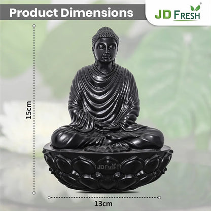 Jd Fresh 6 Inch Gautam Buddha Statue - Black