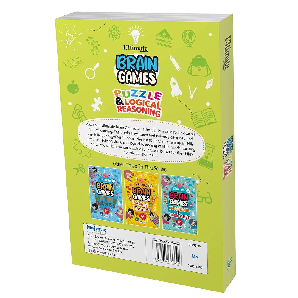 Puzzle & Logical Reasoning for Kids  - Ultimate Brain Games: 120+ Puzzles to Develop Critical Thinking and Logical Reasoning in children - | The Book Tree Books