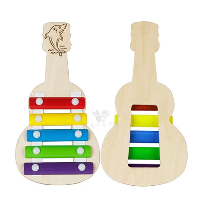 Trinkets & More Xylophone Guitar Wooden  Kids First Musical Sound Instrument Toy Babies Toddlers 6 Months .