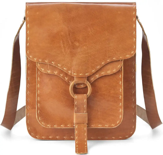Goatter Genuine Leather Handmade 11" Shoulder Cross body Travel Messenger Bag for Unisex
