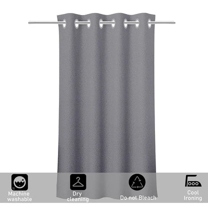 Kuber Industries Stylish Door Curtains for Living Room & Bedroom Web Net Grey Colour