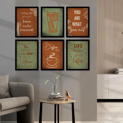 Kotart When Life Gives you Lemons Restaurant Quotes Posters with Frame