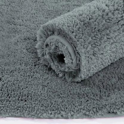 Luxe Home International Microfiber Luxe Home Bath Mat Rectangular Colour Grey