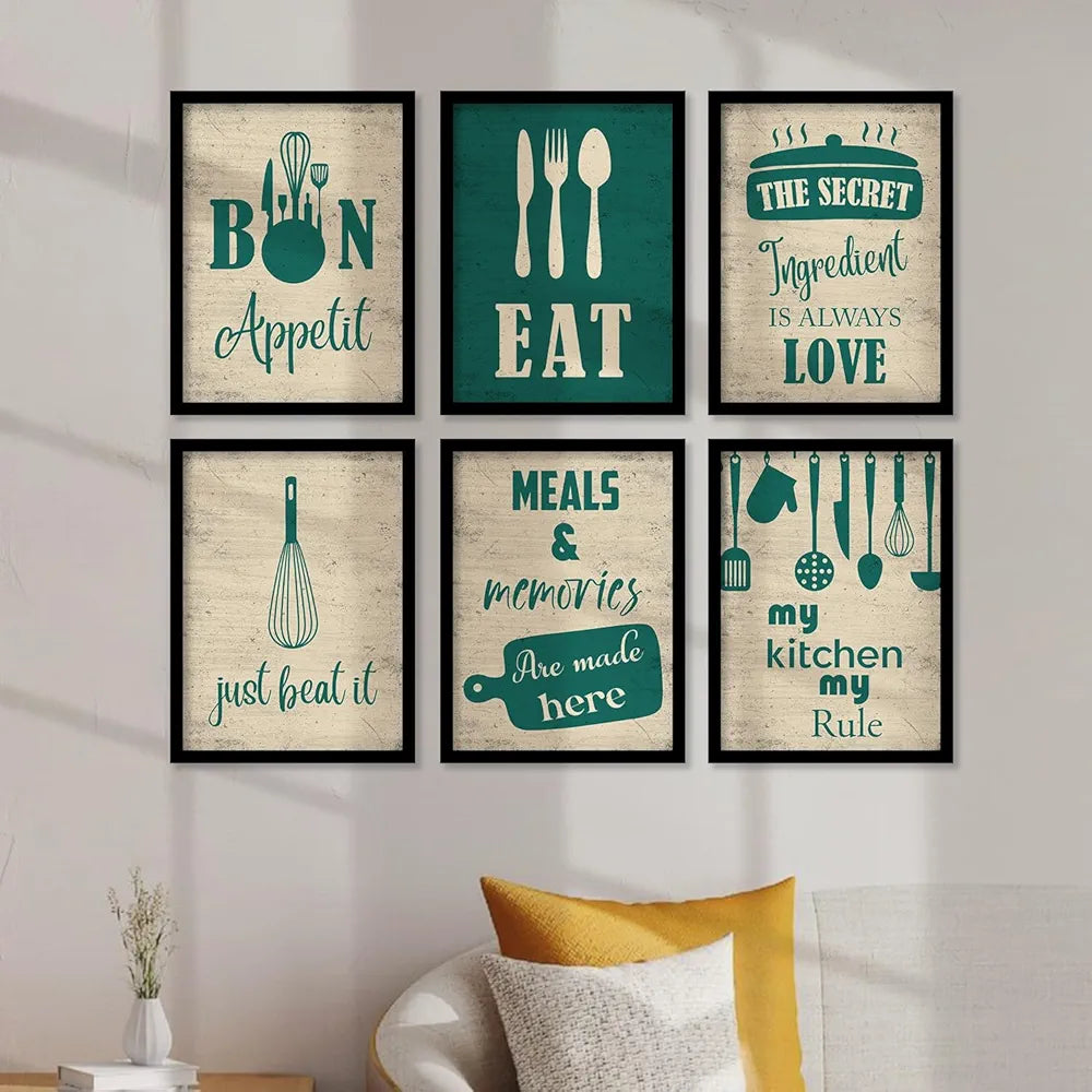 Kotart Wood Restaurant Quotes Framed Posters For Kitchen Wall Decoration Kitchen 6