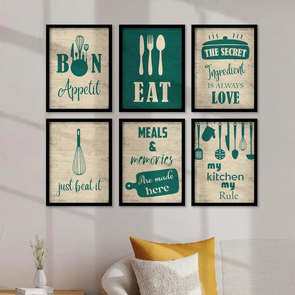 Kotart Wood Restaurant Quotes Framed Posters For Kitchen Wall Decoration Kitchen 6