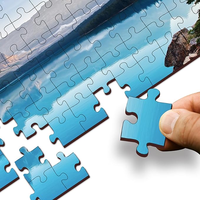 Mini Leaves Moraine Lake 108 Pieces Wooden Puzzle for Adults | Family Entertainment & Boarding Game
