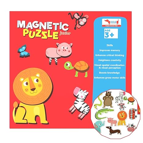 CocoMoco Kids Magnetic Puzzles for Kids 30+ Pieces Animal Puzzle Birthday Return Gifts for Kids