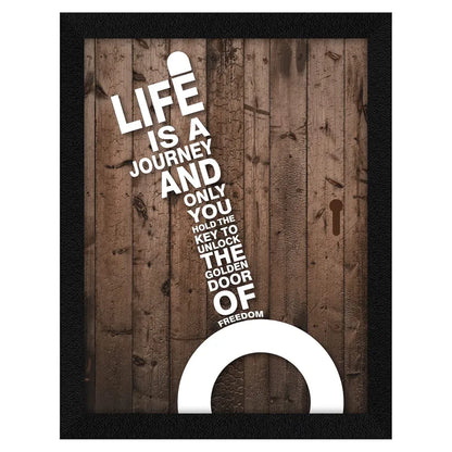 ArtX Paper Motivational Quotes Life Is a Journey Wall Frame Art Painting