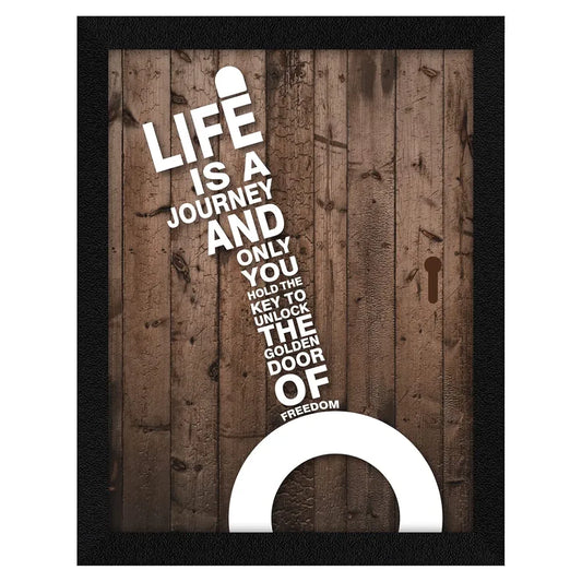 ArtX Paper Motivational Quotes Life Is a Journey Wall Frame Art Painting