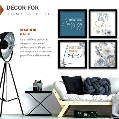 Kotart Make Everything Amazing Quotes Frames for Wall Decor Set of 4