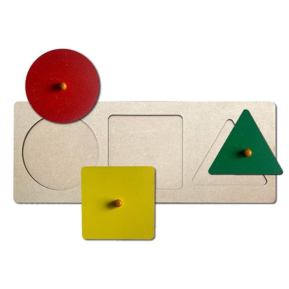 Mini Leaves Montesoori Baby Toys Puzzles Colorful 3 Shape Puzzles Toys for 6-12 Months | 1 2 3 Years Old Toddlers