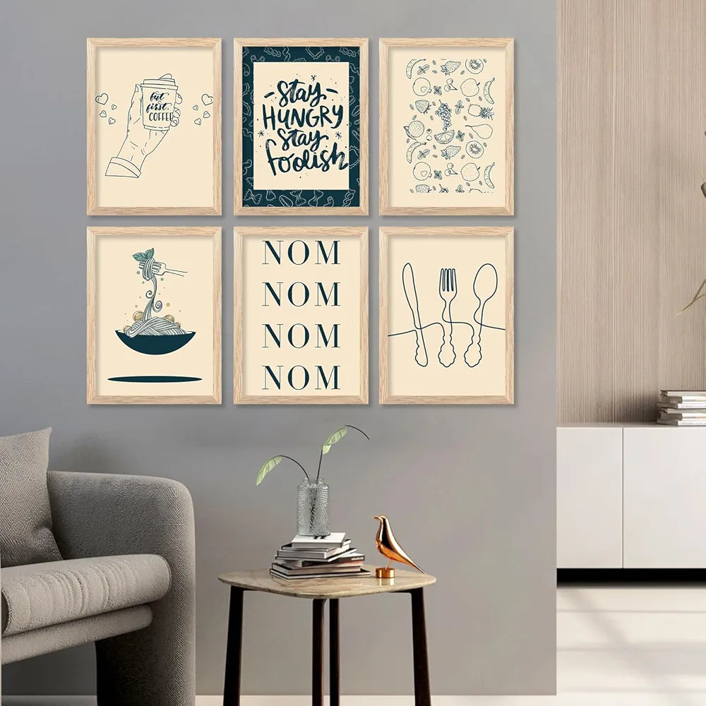 Kotart Restaurant Theme Digital Painting for Kitchen Restaurant Cafe Wall Decoration D