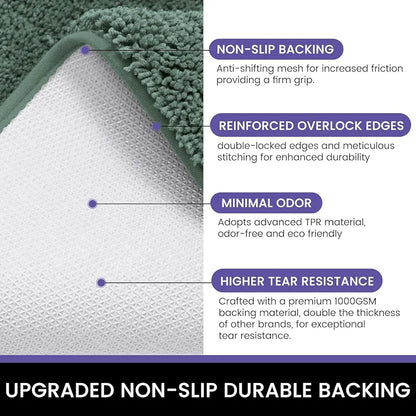 Luxe Home International Runner Super Soft Anti Skid Newman Rug For Bedroom Colour Green