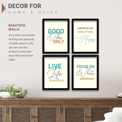 Kotart Good Vibes Only Framed Posters With Frame