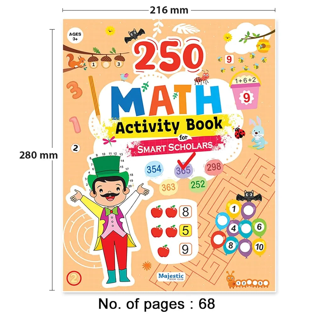 Maths Activity Book for Age 3+ | 250 Engaging, Skill-Booster Activities | Builds Focus and Fine-Motor Skills | Fun Learning | The Book Tree Books
