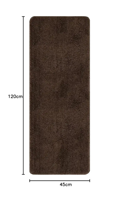 Saral Home Solid Neo Shaggy Yarn Durable & Washable Multipurpose Runner Colour Brown
