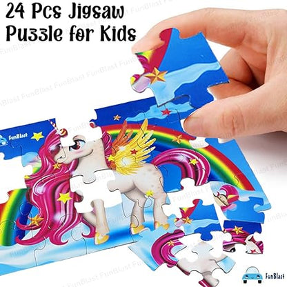 FunBlast Unicorn Horse Jigsaw Puzzle for 4+ Year Old Kids, Jigsaw Puzzle for Kids 24 Pcs