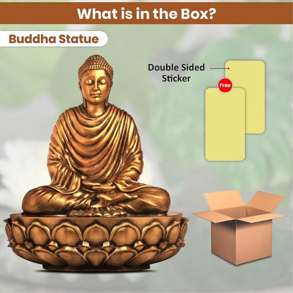 Jd Fresh 6 Inch Gautam Buddha Statue - Gold