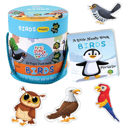 The Book Tree Birds Puzzle Box for Kids I Educational Toy for Kids Age 2+ I 60 Jigsaw Puzzle Pieces and 1 Story Book for Early Learning I A for Children by Majestic Book Club