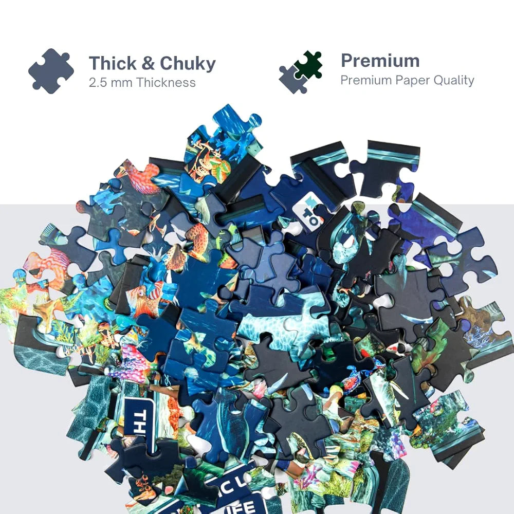 NESTA TOYS - Floor Puzzle & Game, Aquatic Life Jigsaw Puzzle, Educational Toy, Gifts for Boys & Girls Ages 6 to 14 | Learning Toys | 108 pcs, 70 x 50 cm