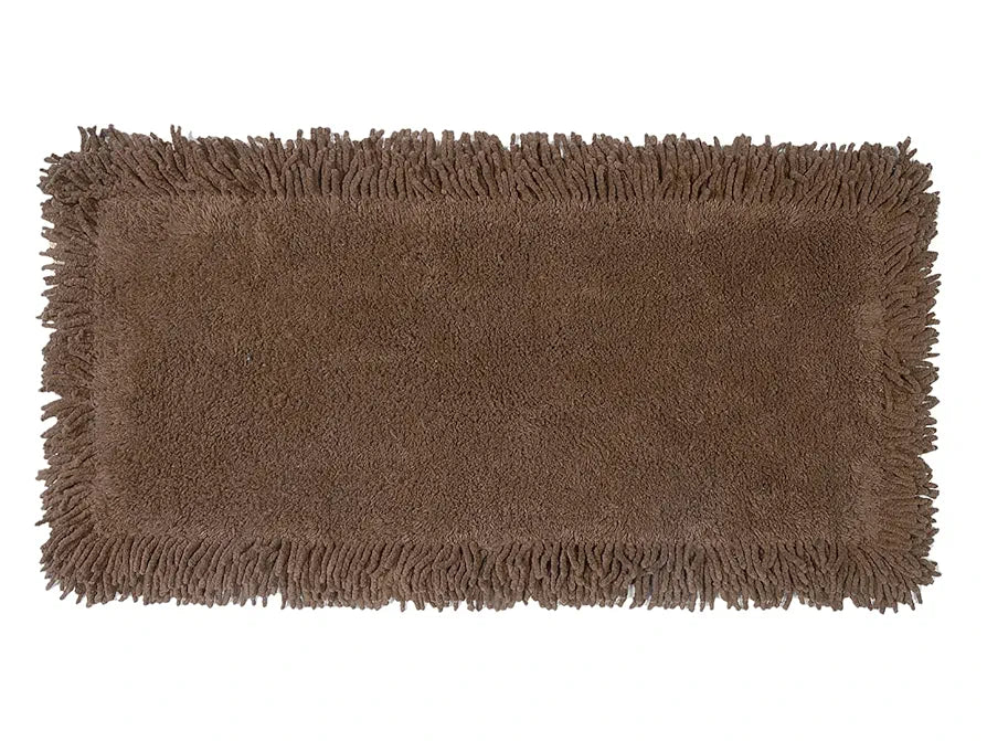 Saral Home Shaggy Soft Cotton Durable & Washable Multipurpose Bedside Runner Colour Brown