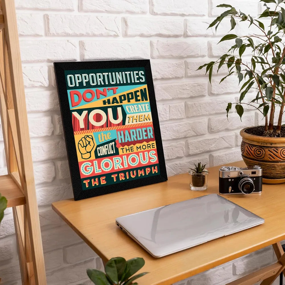 ArtX Paper Motivational Quotes Wall Frames AXF00115-MOT Set of 4