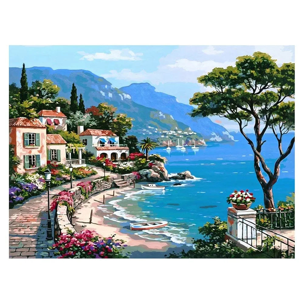 HASTHIP Paint by Numbers Kits, DIY Oil Painting, Canvas Paint by Numbers for Kits and Adults Kids Drawing Learning Class Craft Decor Home - 16 * 20 Inch, Multicolour