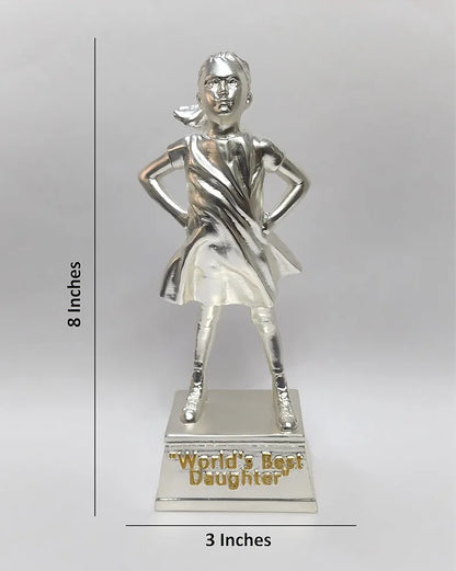 Gold Art India Silver Plated Figurine for Daughter World's Best Daughter