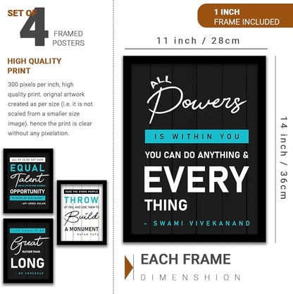 kotart Take the Stone Quotes Framed Posters Inspirational Quotes Posters with Frame for Living Room