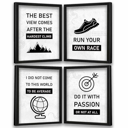 Kotart The Best View Motivational Quotes Framed Posters